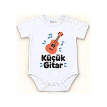 Babylimon Küçük Gitar Beyaz Kısa Kollu Çıtçıtlı Bebek Zıbını Beyaz - Küçük Gitar - 928161977 Beyaz - Küçük Gitar