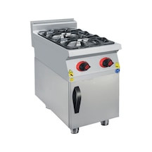 Karacasan Endüstriyel 900 Seri Dolaplı 40 Cm 2 Gözlü Doğalgazlı Ocak