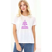 Can'T Keep Calm Can´T Keep Calm Baskılı Beyaz Kadın Tshirt