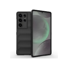 Samsung Galaxy S25 Ultra Uyumlu Silikon Kılıf - Kamera Korumalı Esnek Airbag Kapak - Siyah