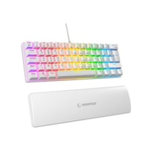 Rampage Ally K11 Beyaz Rainbow Q Gaming Oyuncu Klavye Bilek Destekli Blue Switch