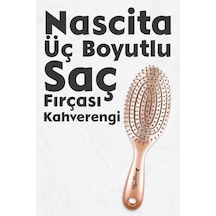 Nascita Üç Boyutlu Oval Saç Fırçası Kahverengi 0