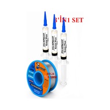 Rslasm8559 Krem Flux 5 Cc 3 Lü Set + 40 G 0,5 Mm Lehim Teli Elektronik Lehimleme Seti Tk29