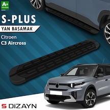 S-dizayn Citroen C3 Aircross 2 S-plus Siyah Yan Basamak 183 Cm 2024 Üzeri A+ Kalite