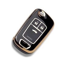 Opel Astra J Insignia Corsa D Vectra C Mokka Adam Uyumlu Anahtar Kumanda Koruma Kılıfı Siyah Gold
