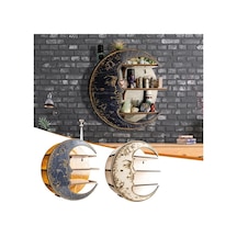 Mor Yeni Vitrin, Duvara Monte, Çok Renkli Depolama Rafı, Yatak Odası Depolama Rafı, Ahşap Ev Eşyaları