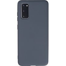 Samsung Uyumlu Galaxy S20 Kılıf Nano İçi Kadife Silikon Gri