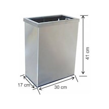 Paslanmaz Metal Duvar Montajlı Çemberli Çöp Kovası 20 Litre