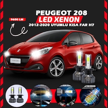 Peugeot 208 2012-2020 Kısa Far Uyumlu Şimşek Etkili Led Xenon Pro Series H7