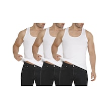 Erkek Beyaz Penye Modal Classic Atlet 3'lü Paket 001