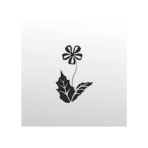 Folyo Sticker Yapraklı Çiçek 30cm Uzunluk Siyah
