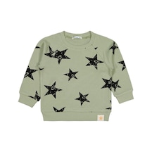 Civil Boys Yıldız Empirme Baskılı 2-5 Yaş Sweatshirt - Haki