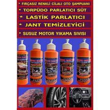 Fırçasız Cilalı Şampuanı+torpido Sütü+lastik Parlatıcı+jant Temizleyici+susuz Motor Yıkama 5 Liset