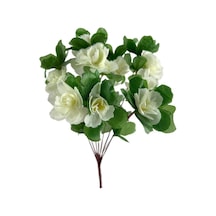 Yapay Çiçek Beyaz Açelya Demeti 7 Dallı 33x20Cm