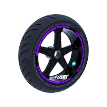 Moto GP Stili Patlıcan Moru Jant Şeridi Sticker Çınar Extreme