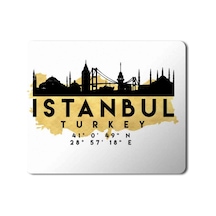 İstanbuk Türkiye Koordinatlar Baskılı Mousepad Mouse Pad