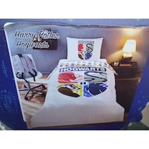 Özdilek Ranforce Harry Potter Hogwarts Lisanlı Tek Kişilik Nevresim Takımı Mavi Mavi