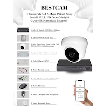 1 Kameralı Set 5 Mp Sony Lensli Full Hd Dome Kamera 500 Gb Hdd