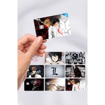Death Note Kart Kaplama Sticker 8 Adet Çok Renkli