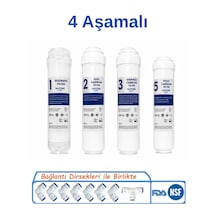 Avon Class 4 Aşamalı Kapalı Kasa Su Arıtma Cihazı 4'lü Filtre Seti Sediment Gac Karbon Granül Karbon Post Karbon Ön Filtre Seti