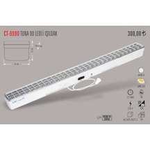 Cata Ct-9990 9W 90 Led Li Işıldak Şarjlı 6 Saat Işık Siyah