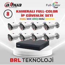 Dahua 8 Kameralı Full Color İp Güvenlik Kamera Seti