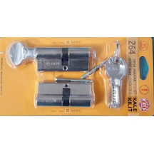 Ayrex 264 Ortak Anahtarlı 2'li Set Snc+smc Kilit Silindiri, Barel 68 Mm