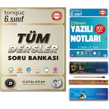 Tonguç 6. Sınıf Tüm Dersler Fijital Soru Bankası - 2. Dönem Yazılı Notları 1 Ve 2 Yazılı Set 2 Kitap