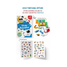 Uzay Boyama Kitabı - Oyun Hamurlu - 3 Yaş + - Mjfz-672999