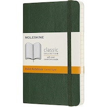 Moleskine Yumuşak Kapak Defter Mersin Yeşili Çizgili - 9 x 14 CM