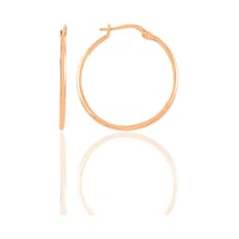 Söğütlü Silver Gümüş Rose 32 Mm Şarnel Halka Küpe Barcode Gold - Rose Gold - Rodyum