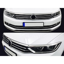 Vw Passat B8 Krom Far Üzeri Çıta Seti 3 Parça 2015 Üzeri Far Kaşı