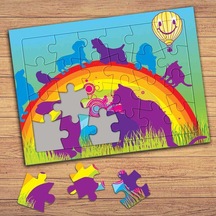 Rengarank Gökkuşağı Çocuklara Özel Puzzle Yapboz Tablo-41463