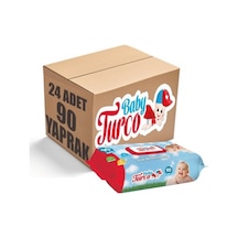 Baby Turco Islak Havlu Mendil Klasik 90 Yaprak 24 Paket Plastik Kapaklı