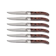 Biftek Bıçağı Seti 6'li, Ahşap Saplı Paslanmaz Çelik Steak Bıçak Diğer