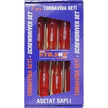 Stilson 120606 Asetat Saplı Tornavida Seti 7 Parça