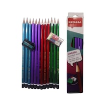 Nataraj Kurşun Kalem Hb 1 Düzine Kalemtraş Silgi