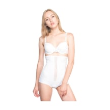Beyaz Mı Emay 2886 Yüksek Bel Tül Slip Lazer Korse Beyaz Beyaz Mı Emay 2886 Yüksek Bel Tül Slip Lazer Korse Beyaz