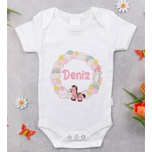 Bitmeyenkartus Bk Kids Isimli Bebek Body Zıbın - Model 24 Beyaz