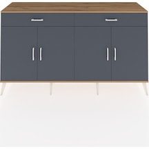 Hyperion Konsol 4 Raflı 2 Çekmeceli 4 Kapaklı 176x44x99 Çam-antrasit Atlas Çam/antrasıt - Atlas Çam
