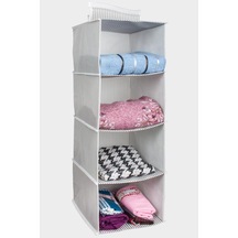Tower Dolap İçi Asılabilir 4 Bölmeli Düzenleyici Katlanır Organizer 24 Cm X 29 Cm X 64 Cm Kumaş Gr Diğer