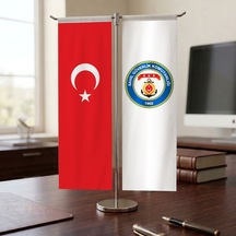 Sahil Güvenlik Komutanlığı Ve Türk Bayrağı Kırlangıç T Tipi Masa Bayrak Takımı Diğer