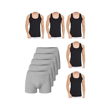 10 Parça Atlet ve Boxer Takımı Ekonomik Paket 5 Boxer 5 Atlet 001