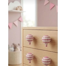 Macco Balon Kulp Çocuk Odası Balon Kulp 1adet Beyaz - Pembe