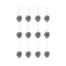3 Adet Mistique Home Çam Kozalağı Süsü 4 Cm 12'li Çok Renkli