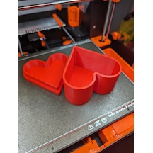 3d Baskı Kalp Şeklinde Kapaklı Hediye Kutusu Dekoratif Takı Yüzük Saklama Kutusu Sevgililer Günü 10x10x5 Cm Çok Renkli