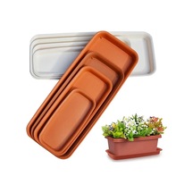 White-20x11cm-1 Adet Bitki Tabağı Damlama Tepsileri Plastik Tepsi Tabakları Kapalı Açık Saksı Dikdörtgen