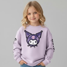 Kuromi Kız Çocuk Sweatshirt St09531 LİLA