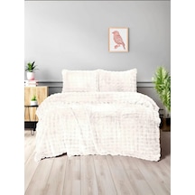 Merinos Diamond Kürk Comforterset Çift Kiş Yorganseti-bubble Krem Krem