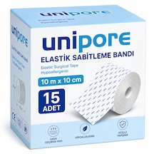 Unipore Elastik Sabitleme Bandı Esnek Flaster 10m 10cm 15 Adet